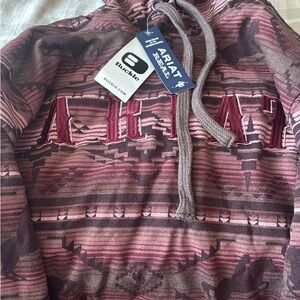 Ariat women’s  Zip Up Sweater - Pink and Brown